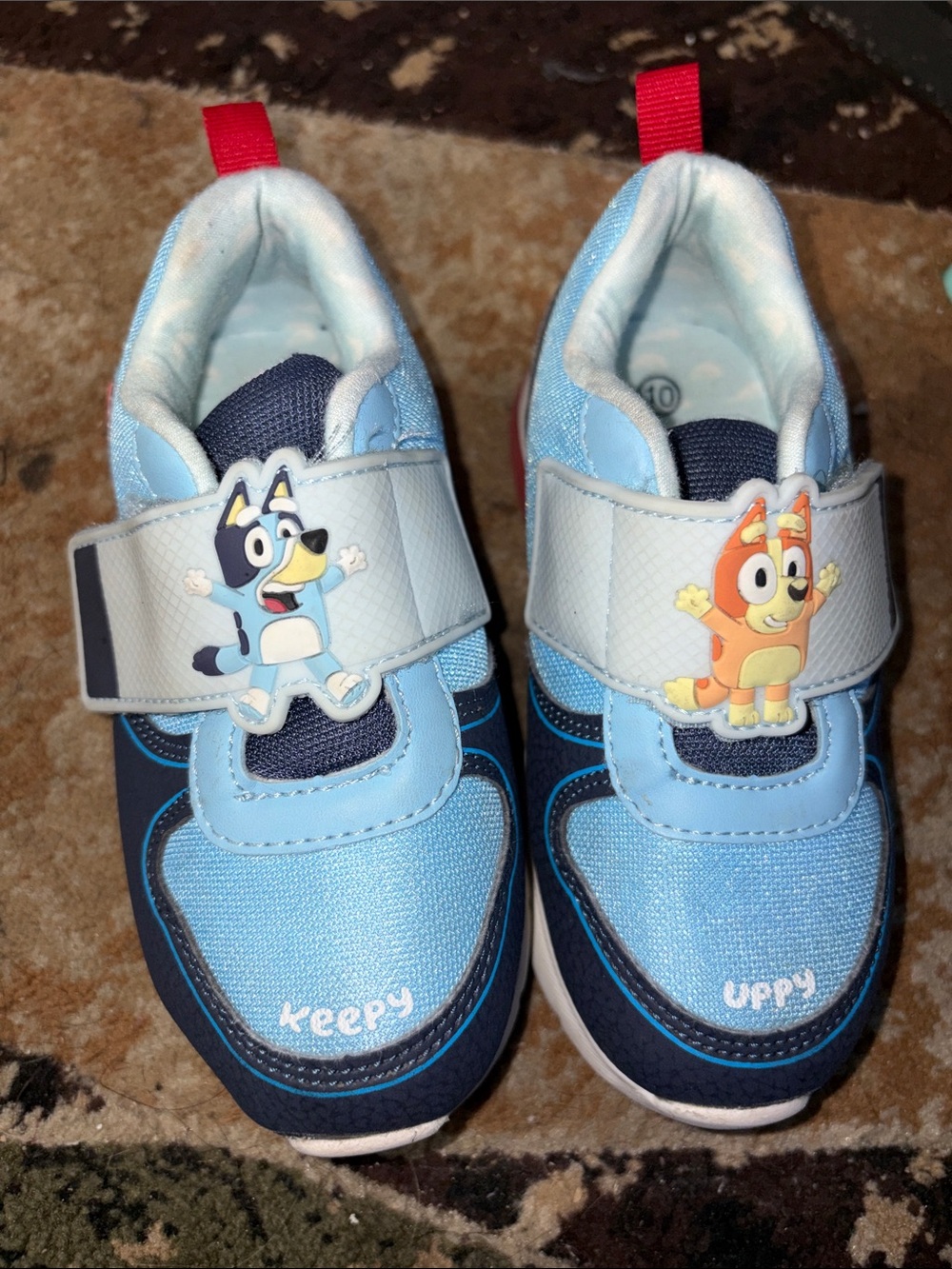 Kids Light Blue Character Velcro Sneakers